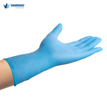 Guantes protectores de nitrilo azul brillante para lavar cloro